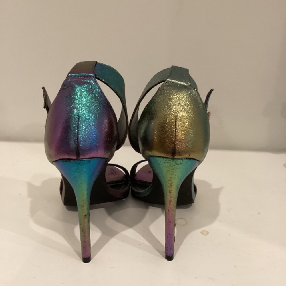 Liliana Heels Strappy Synth Leather Gorgeous Sandals Heels Crystal buckle 10 - Picture 11 of 13